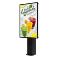 Kiosco exterior para pantalla 55" / IP65 / UL 48 / Base pedestal 8' / Rotación 30° / Diseño ultradelgado