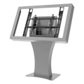 Kiosko Landscape Indoor / Soporte Pantallas 43"-55" / Diseño Hourglass / Base Plana Rectangular / Supresor 6 Salidas UL / Bandeja Interna / Acabado Powder Coat