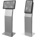 Kiosco para Pantalla Indoor 15" a 32" Dual Orientación VESA 100x100 200x200 Base Rectangular Peerless KIP522-S