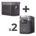 Kit Estación de Energía Portátil 6144Wh 2400W LiFePO4 WiFi Bluetooth EcoFlow DLT2MAX-2BP