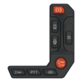 Controlador de luces y sirena / 4 posiciones / IP66 / 12V / ABS / Manubrio motocicleta