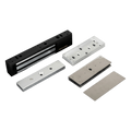 Kit de Control de Acceso / Chapa Magnética 600 lbs (272 kg) / Montaje en U para Puerta de Cristal / Uso Interior / UL / Aluminio Anodizado