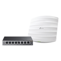 Kit Access Point y Switch PoE Doble Banda AC 1750 Mbps 8 Puertos Gigabit 55W PoE Total TP-LINK EAP-STARTER-KIT-245PE