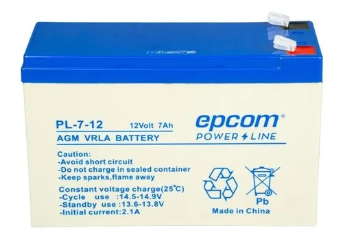 Batería Epcom Agm 12 Vcd 7 Ah Vrla Tamaño Estandar (151 X 101 X 65 Mm) –  SILYMX