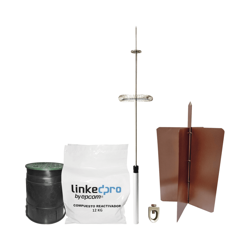 Kit pararrayo LinkedPro básico. Ideal para la protección de mástiles y postes. - SILYMX