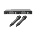 Kit de Microfonía inalámbrico | 2 Micrófonos de mano | Receptor UHF | Pantalla LCD | 200 Canales | Gran cobertura