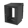 Gabinete Abatible Pared Rack 19 Pulgadas 16U Marco Trasero Ventana Cristal Templado LINKEDPRO SR-1916-GAP-V4