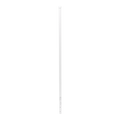 Poste de Esquina Blanco de Acero Galv. de 1.2m para Cerca Electrificada cal. 18 de 1" Diam. para 5 Aisladores (No incluidos).