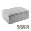 Gabinete de Aluminio para Exterior (IP66) de 390 x 280 x 158 mm con Rápida Disipación de Calor Cierre por Tornillos con Bisagra