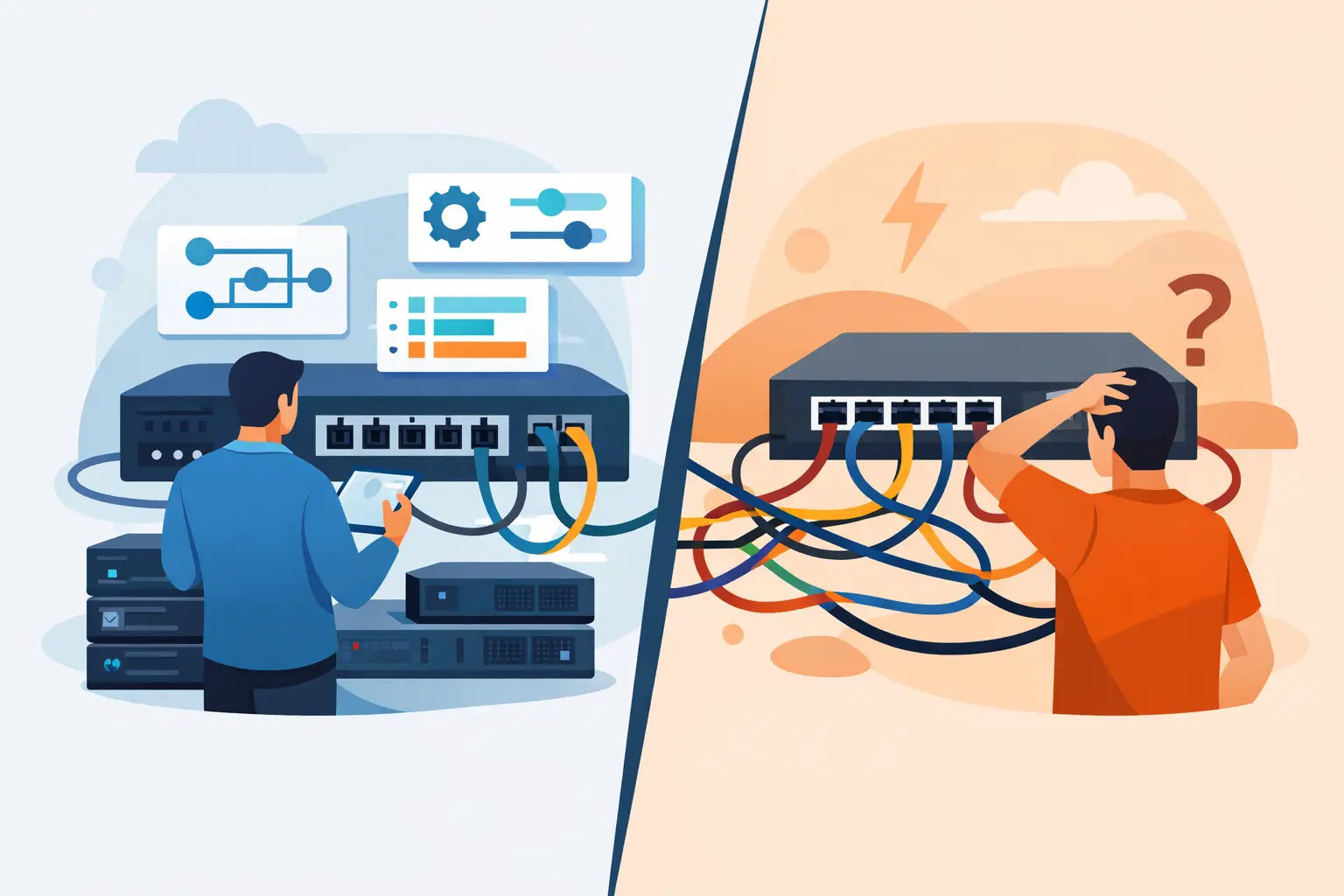 Switch administrable vs no administrable