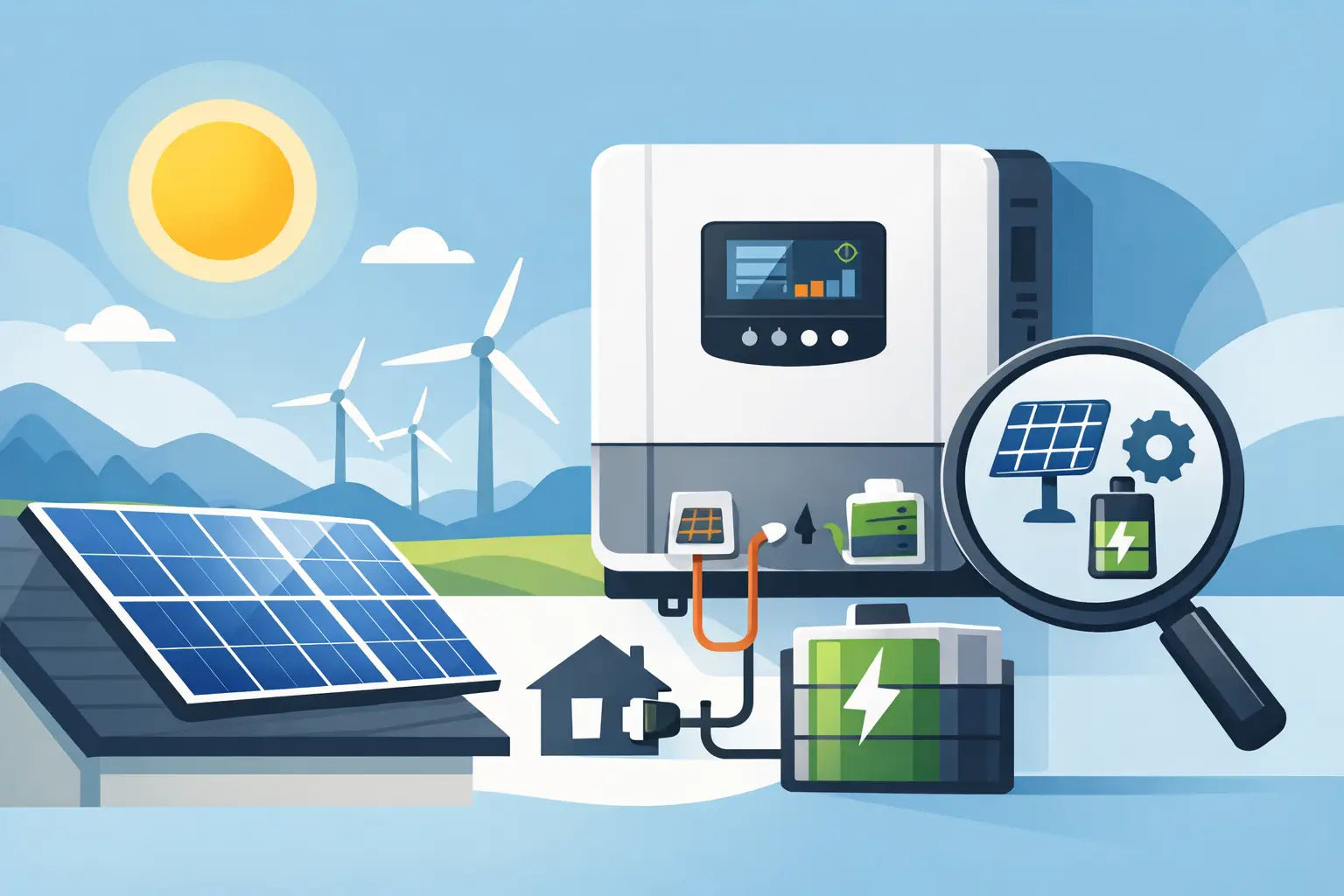 Review de inversor solar híbrido antes de comprar