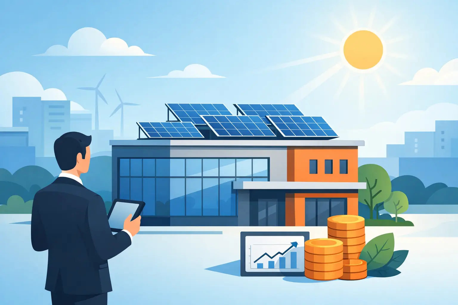 Paneles solares para negocio: qué conviene