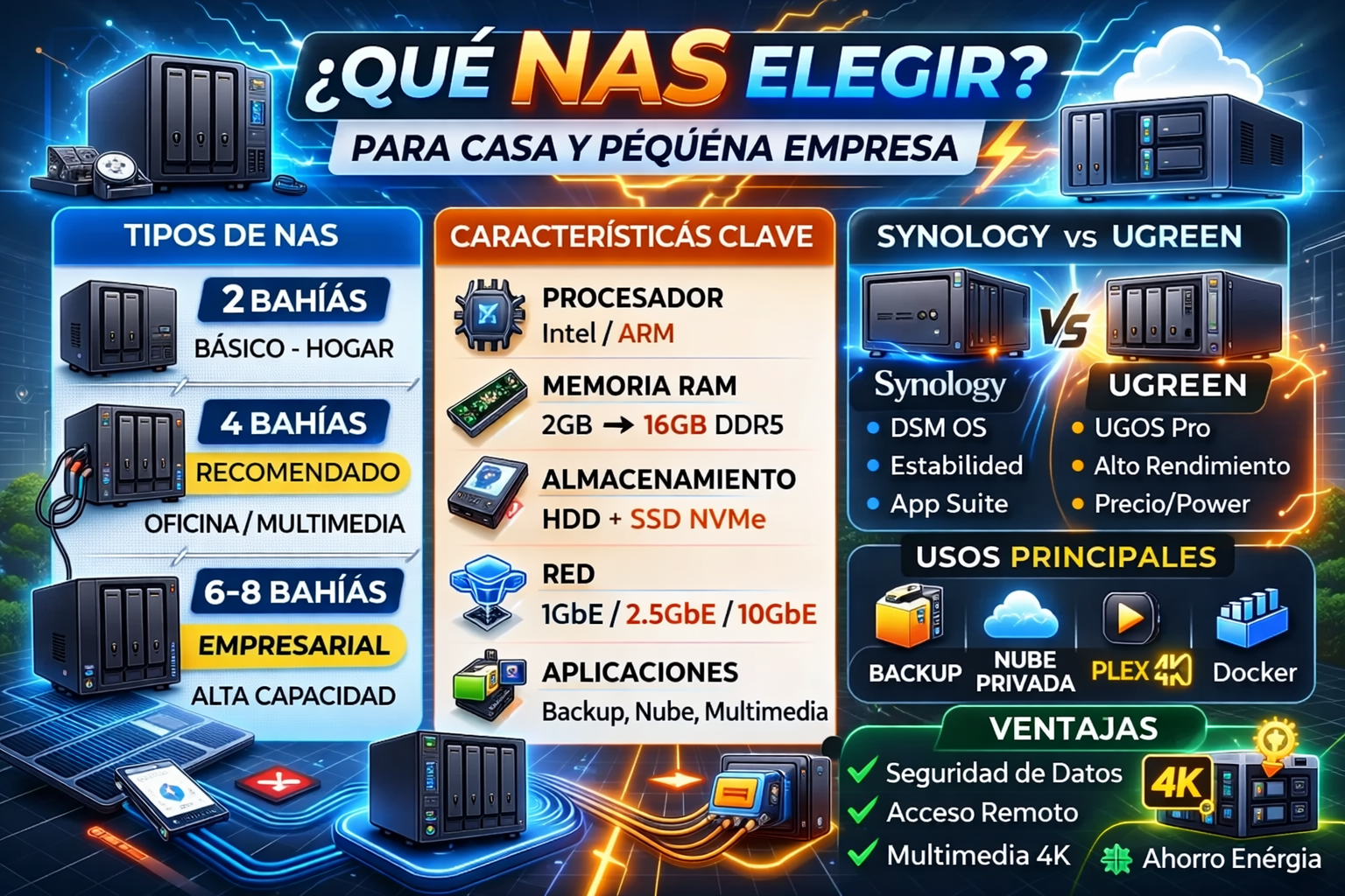 ¿Cómo elegir un servidor NAS para casa o pequeña empresa? Guía completa 2026 - SILYMX