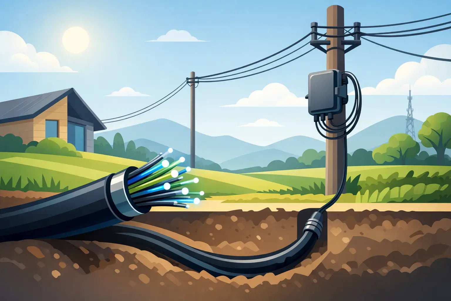 Qué fibra óptica usar en exterior