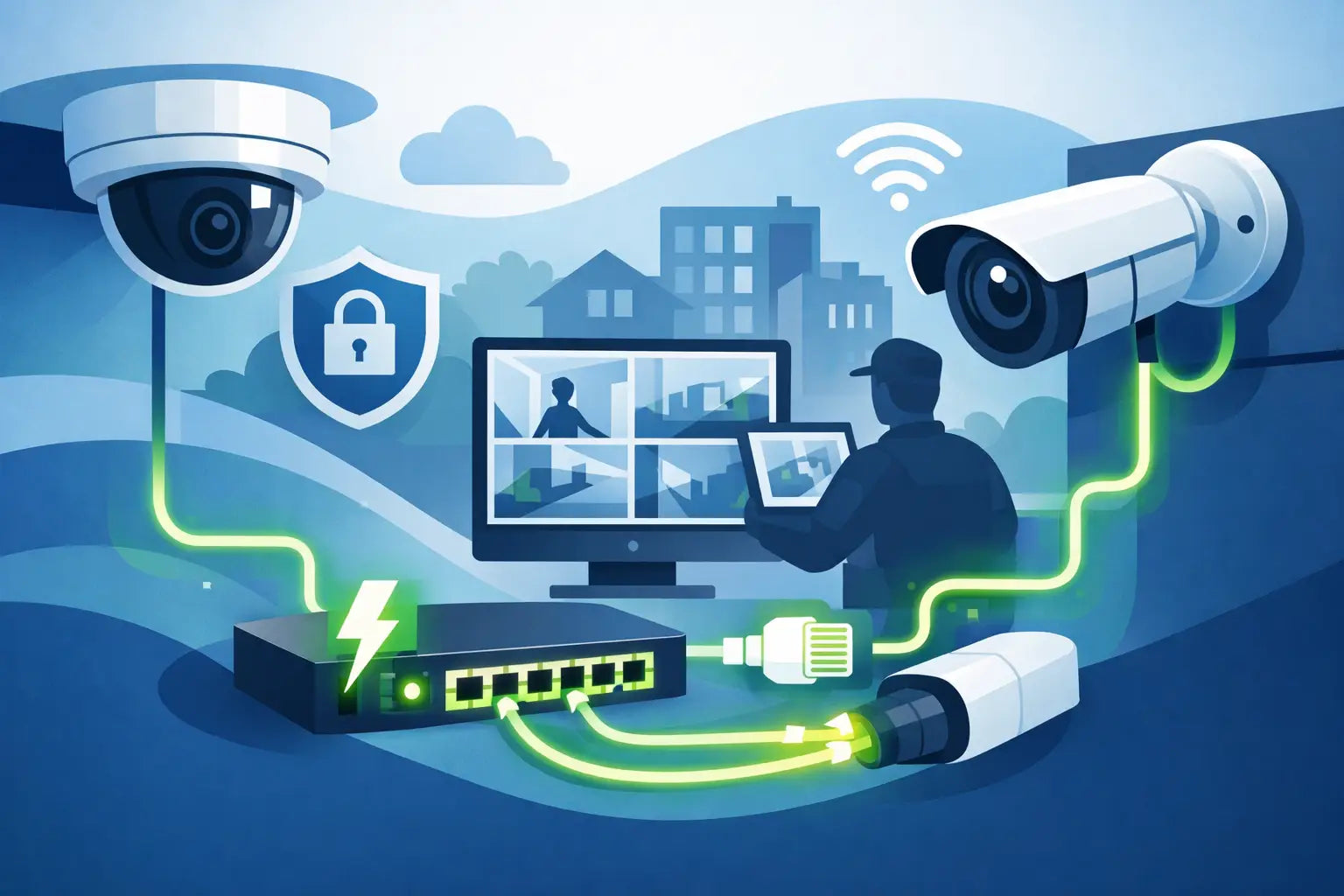 PoE para cámaras en instalaciones de seguridad