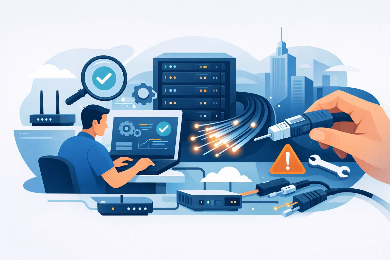 Cómo configurar enlace de fibra sin errores