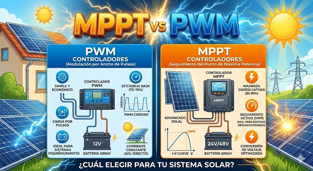 Controlador Solar MPPT vs PWM: ¿Cuál es Mejor y Cuál Conviene Comprar? - SILYMX