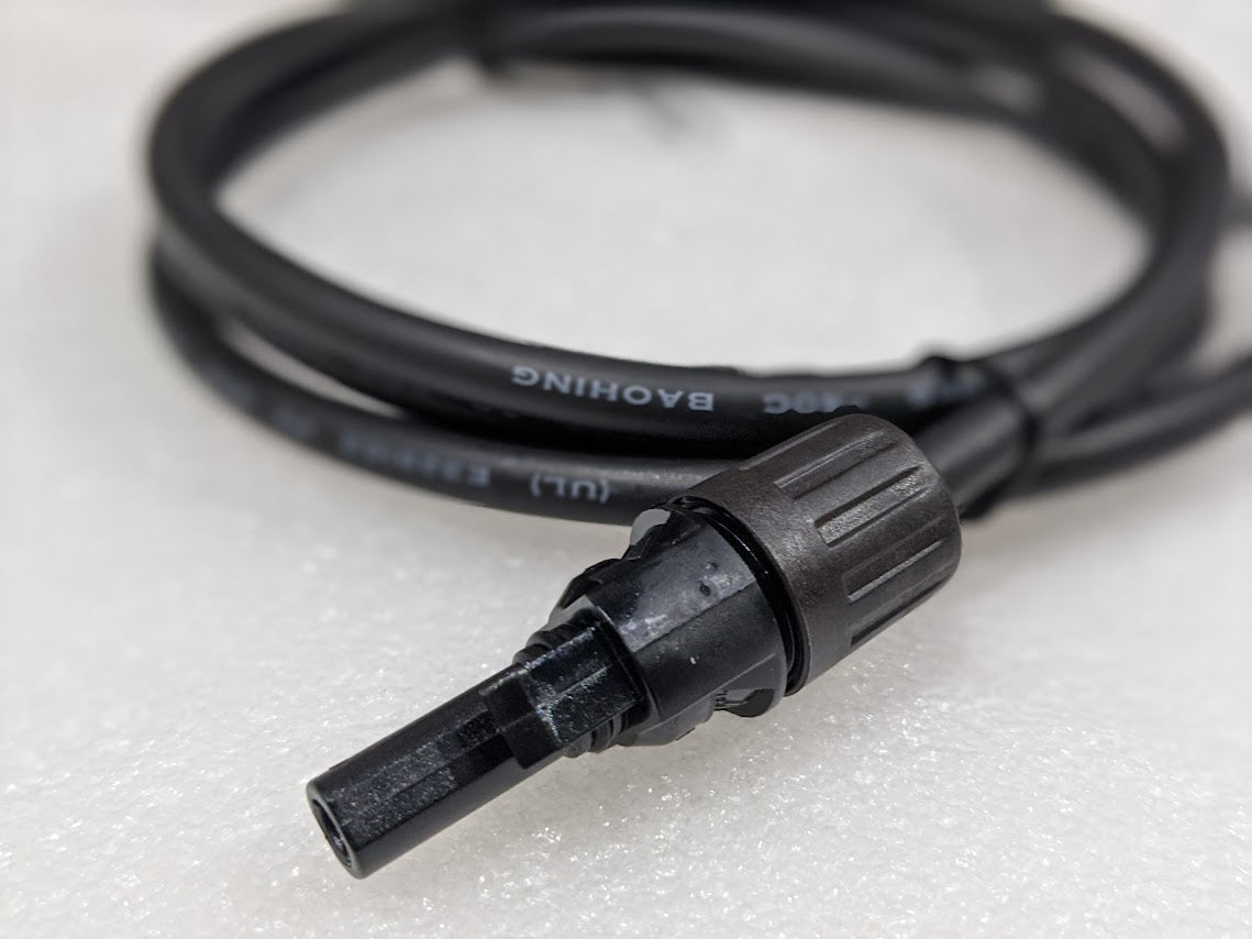 Cable Fotovoltaico 10 AWG Negro 1.5m con Terminal MC4-H | EPCOM POWERLINE CBL-MC4-1.5BLK - SILYMX