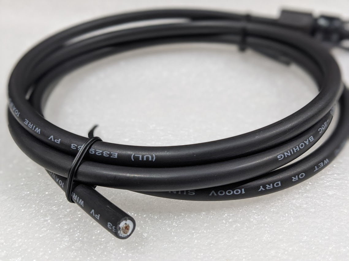 Cable Fotovoltaico 10 AWG Negro 1.5m con Terminal MC4-H | EPCOM POWERLINE CBL-MC4-1.5BLK - SILYMX