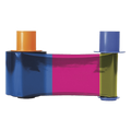 Ribbon Impresora de Tarjetas YMCKOK Full Color Doble Panel Negro 500 Impresiones Overlay UV HID 045710