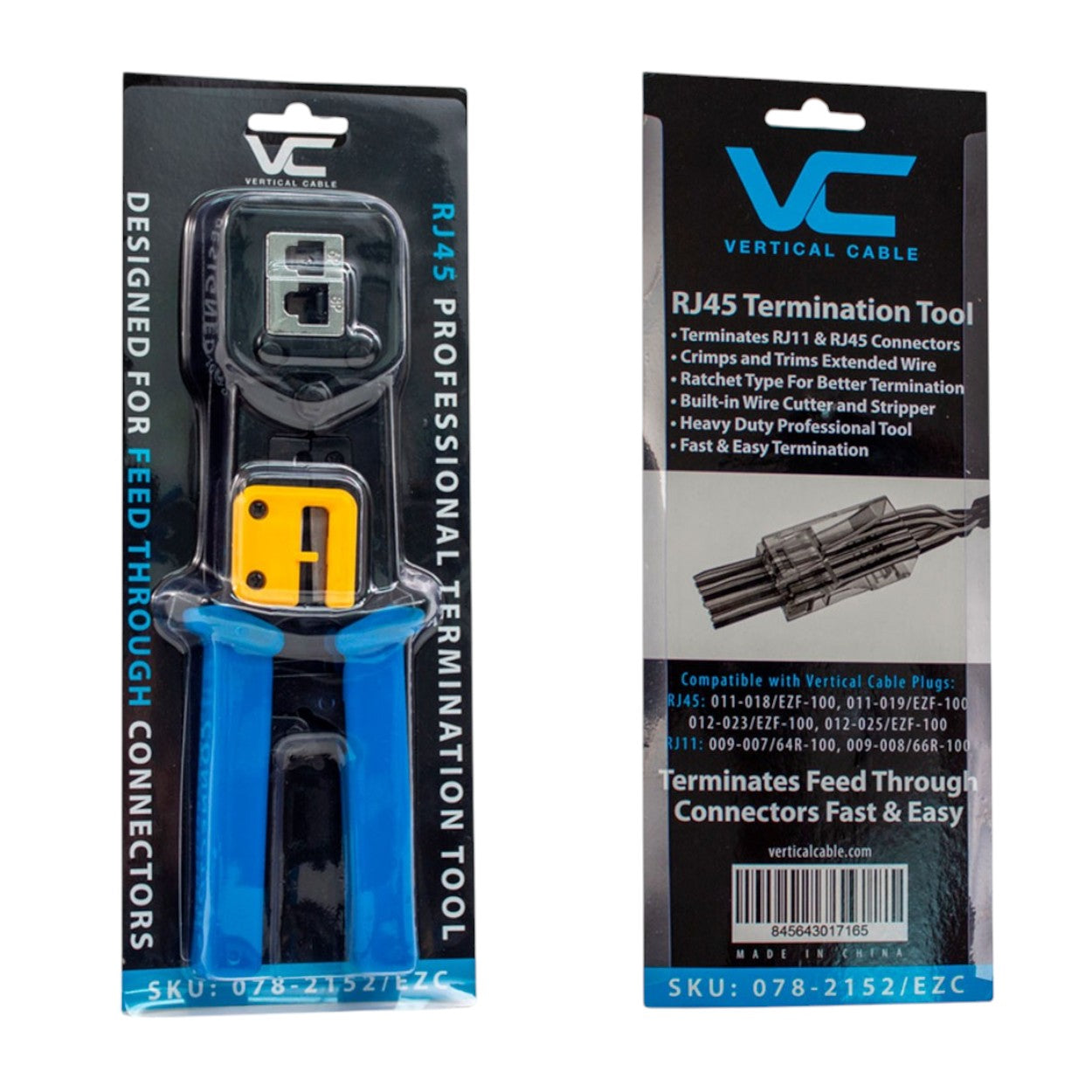 Pinzas Para Rematar Plugs Rj45 De Alimentación Pasante 078-2152_EZC - SILYMX