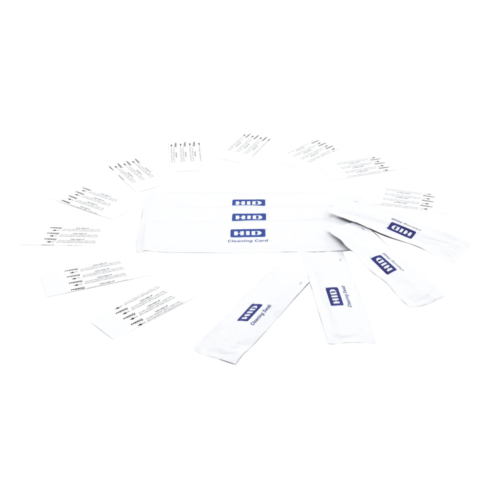 Kit de limpieza para impresoras de tarjetas / 10 servicios / 10 tarjetas rodillos / 3 lengüetas alcohol / 4 isotopos cabezal HID - Imagen 1