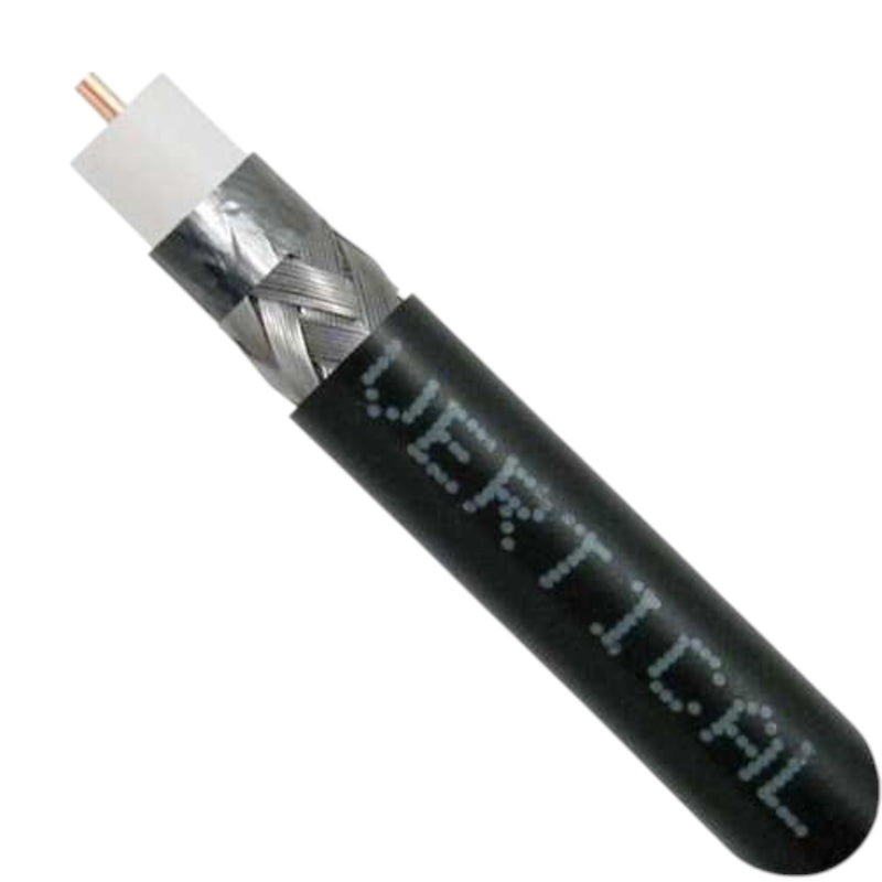 Cable Coaxial Blindaje Estándar Rg11 Conductor Sólido 14 Awg 107-1032BK_R11 - SILYMX