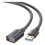 Cable Extensor USB 3.0 Macho a Hembra 1m (3.3ft) 5 Gbps Blindaje Múltiple Conectores Baño de Oro UGREEN 10368 - Imagen 1