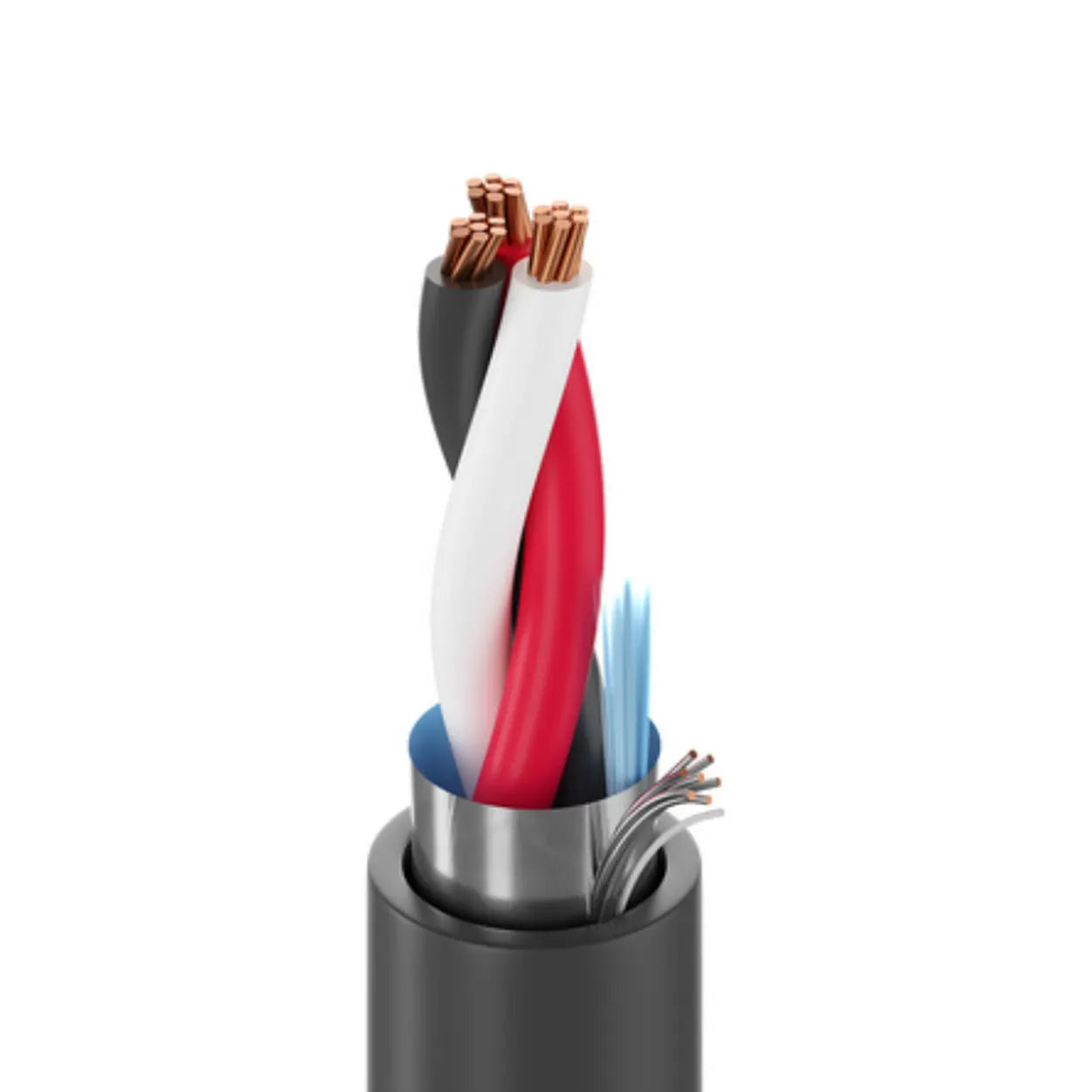 Bobina de Cable Belden Triada 3x18 AWG Blindado 305 Metros Negro 100% Cobre 1036A 0101000 - SILYMX