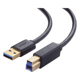 Cable USB-A 3.0 a USB-B 2m (6.6ft) 5 Gbps 2 A Blindaje Múltiple Plug & Play UGREEN 10372 - Imagen 2