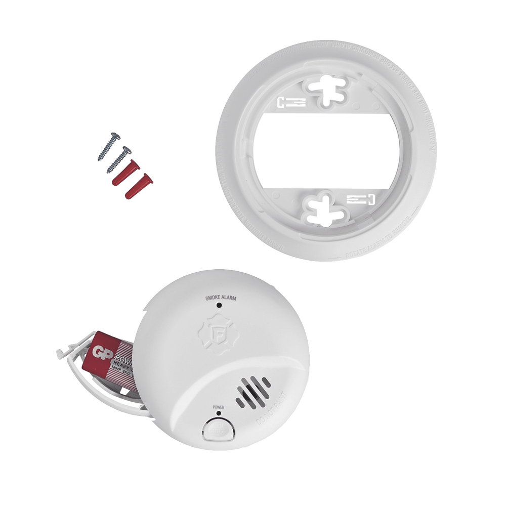 Detector de Humo Autónomo No Requiere Panel Con Botón para Silenciar Sensor por Ionización - SILYMX