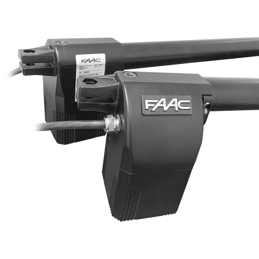 Kit de Operadores Abatibles FAAC 412 Para Puertas de 3 Metros y hasta 300 KG Operadores no Reversibles y Con llave de Desbloqueo Manual 105632447 - SILYMX