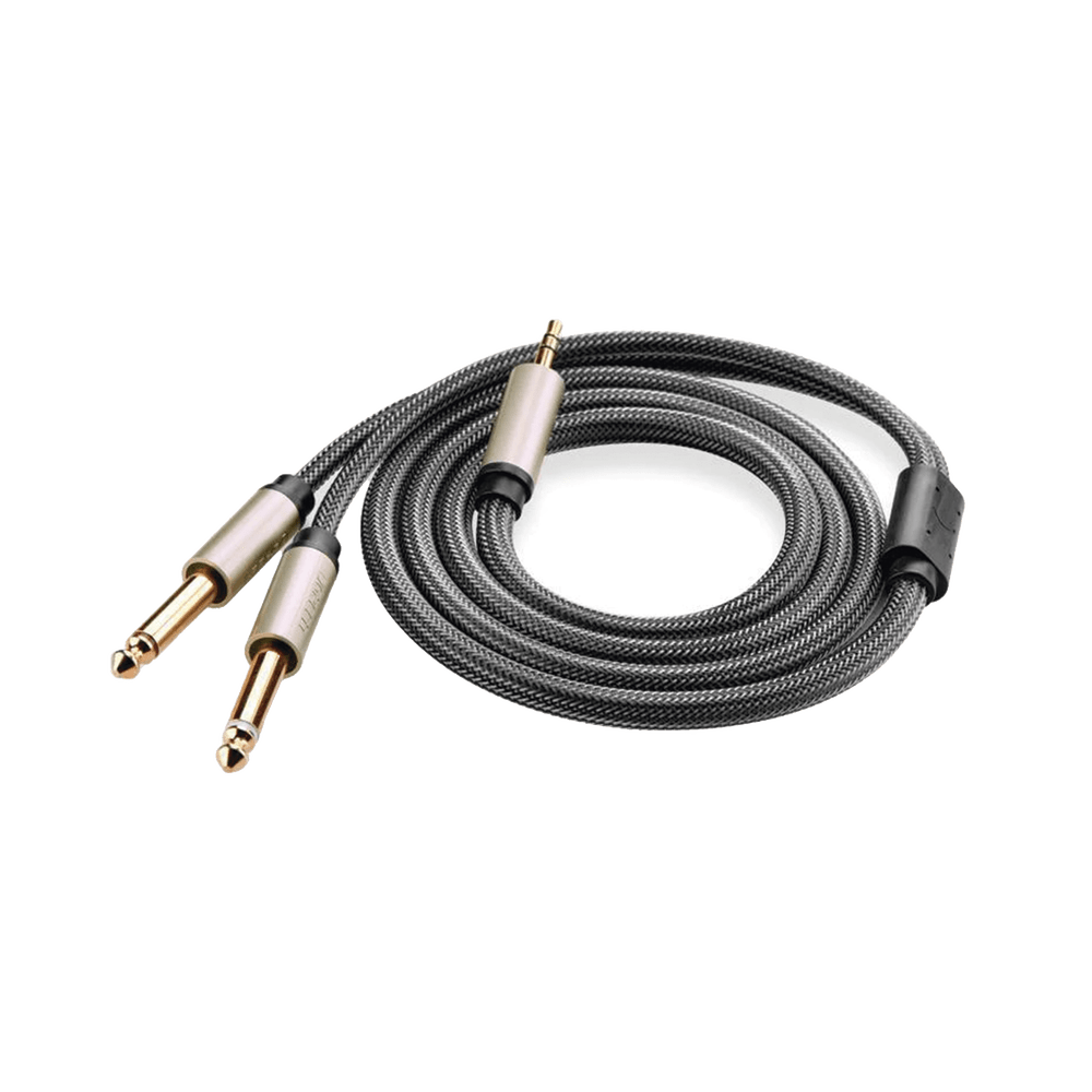 Cable de Audio Premium de 3.5 mm a 6.35mm Blindaje Interior Múltiple Transferencia de Audio sin Pérdidas 5 Metros Caja de Aleación de Zinc Amplia Compatibilidad 10619 - SILYMX