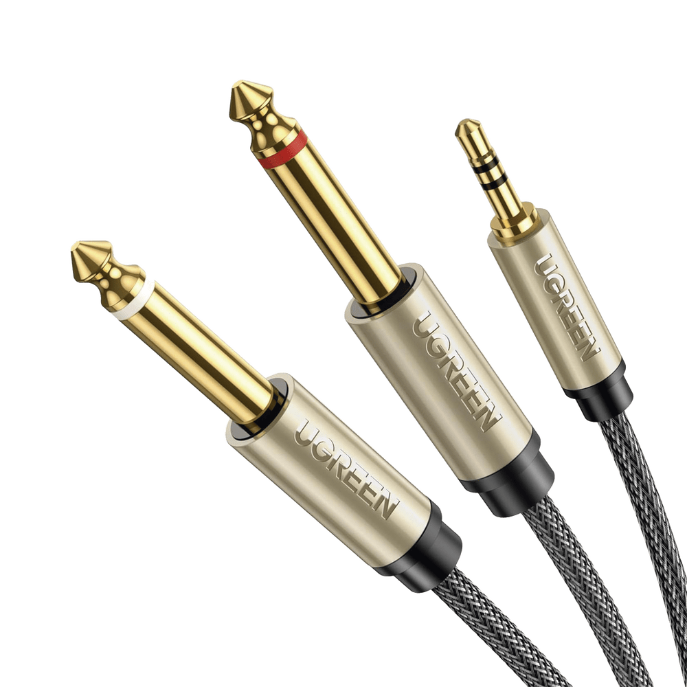 Cable de Audio Premium de 3.5 mm a 6.35mm Blindaje Interior Múltiple Transferencia de Audio sin Pérdidas 5 Metros Caja de Aleación de Zinc Amplia Compatibilidad 10619 - SILYMX
