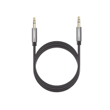 Cable Auxiliar 2 Metros Conector 3.5mm a 3.5mm Macho a Macho Cubierta de TPE Carcasa de Aluminio Color Negro 10735 - SILYMX