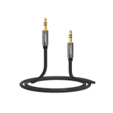 Cable Auxiliar 5 Metros Conector 3.5mm a 3.5mm Macho a Macho Cubierta de TPE Carcasa de Aluminio Color Negro 10737 - SILYMX