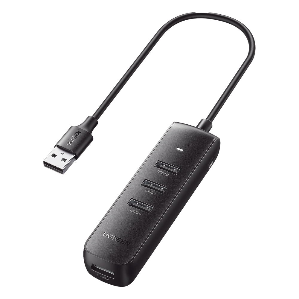 Hub USB-A 3.0 4 Puertos 5Gbps Cable 0.25m (0.82ft) Alimentación USB-C LED Ultra Delgado UGREEN 10915 - Imagen 1