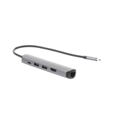 HUB USB-C Docking Station 5 en 1 Ultra Delgado 2 USB A 3.1 a 5 Gbps HDMI 4K 60Hz RJ45 Gigabit Ethernet USB C PD Carga Rápida 100W Soporta OTG Chips Inteligentes Pequeño y Ligero Caja de Aluminio 10919 - SILYMX