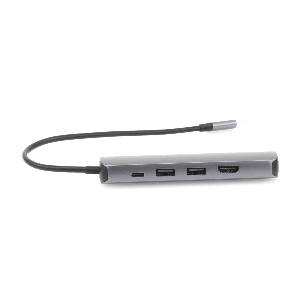HUB USB-C Docking Station 5 en 1 Ultra Delgado 2 USB A 3.1 a 5 Gbps HDMI 4K 60Hz RJ45 Gigabit Ethernet USB C PD Carga Rápida 100W Soporta OTG Chips Inteligentes Pequeño y Ligero Caja de Aluminio 10919 - SILYMX