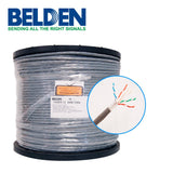 Bobina de Cable UTP Cat6a Belden CMR Riser Gris 305 Metros 10GXW12 0081000 - SILYMX