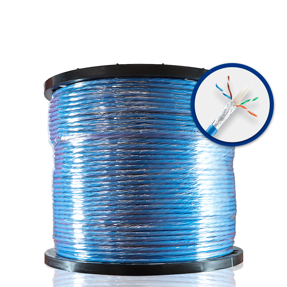 Bobina de Cable UTP Cat6a Belden CMR Riser Azul 305 Metros 10GXW12 0061000 - SILYMX