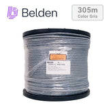 Cables Categoría 6ABELDEN10GXS12 0081000Bobina Cable UTP Cat6A 305m (1001ft) 625MHz 23AWG CMR Cobre Gris Belden 10GXS12 0081000 - SILYMX
