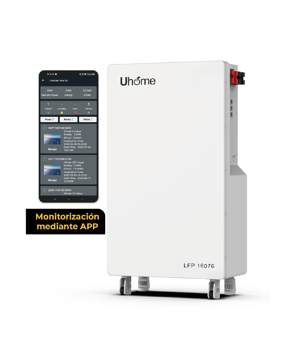 Batería Litio 16kWh 51.2V 314Ah 8000 Ciclos Compatible Inversor Epever EP Solar EP-LFP-16KWH