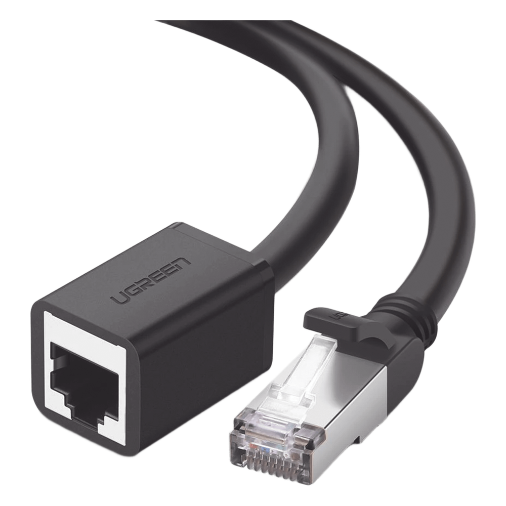 Cable de Extensión Ethernet Cat6 F/UTP 2m (6.56ft) Macho a Hembra 1Gbps Cobre Negro UGREEN 11281 - Imagen 1