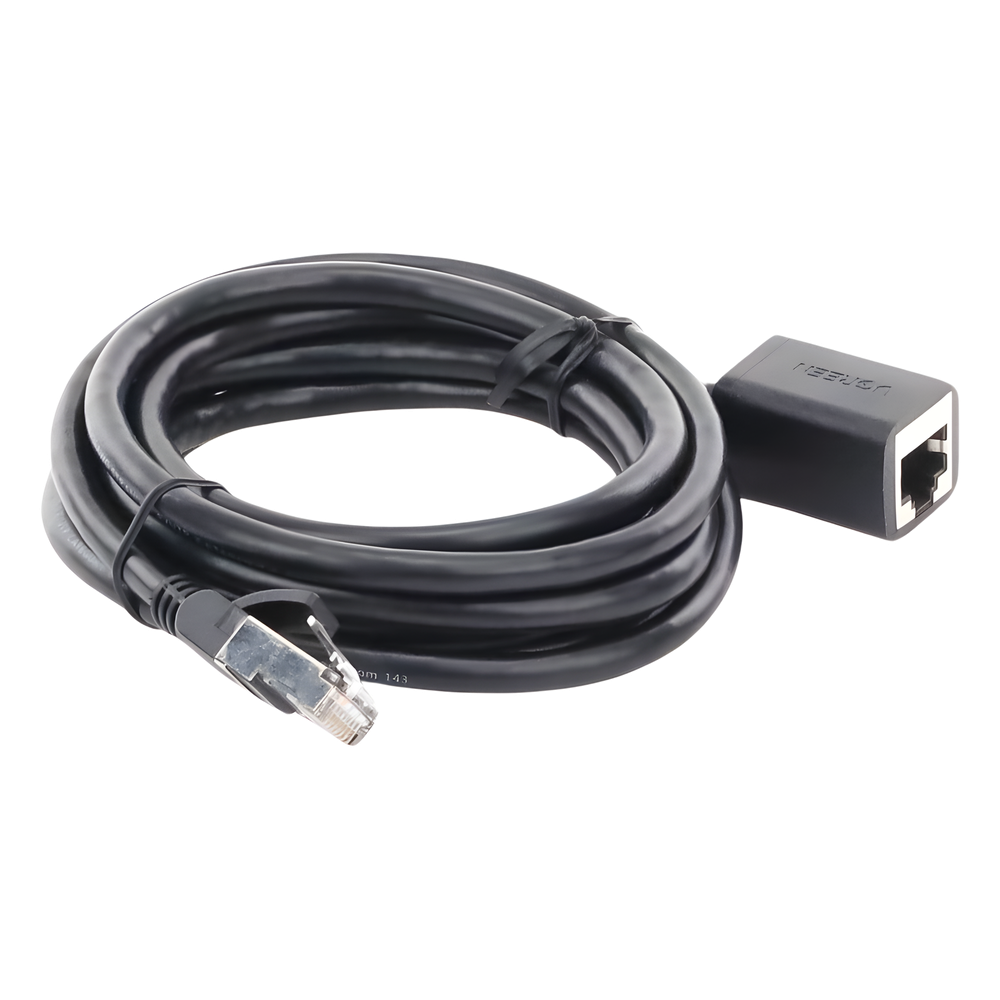 Cable de Extensión Ethernet Cat6 F/UTP 2m (6.56ft) Macho a Hembra 1Gbps Cobre Negro UGREEN 11281 - Imagen 2