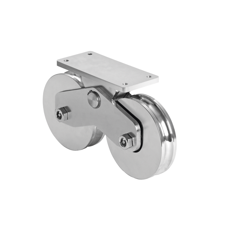 Rueda Doble de 16 cm  Capacidad Para Puertas de hasta 1920 kg  Canal Tipo "U" - SILYMX
