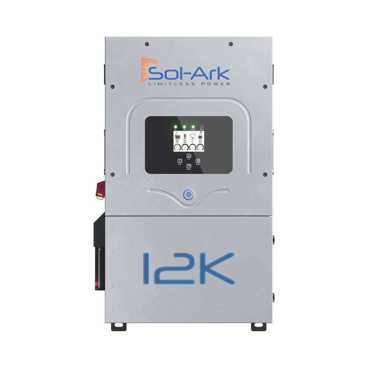 Inversores SolaresSOL - ARK12K2PInversor Hibrido SOL - ARK, 12 Kw, 220 Vcc, Fase Dividida, WIFI incluido, IP65, Entrada de Baterías a 48 Vcc - SILYMX