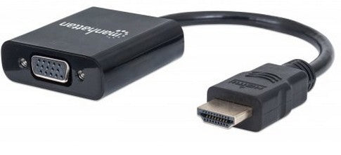 Convertidor de HDMI masculino a VGA femenino USB opcional Micro B Puerto de alimentación Negro 151436 MANHATTAN - Imagen 1