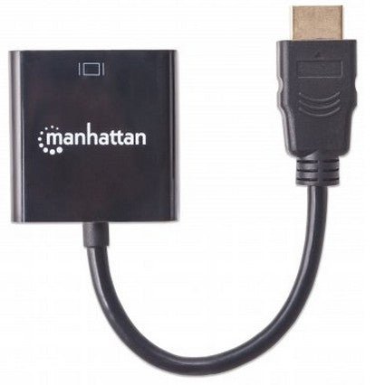 Convertidores de MediosMANHATTAN151467Convertidor HDMI Macho a VGA Hembra con Puerto USB Micro - B Manhattan 151467 - SILYMX