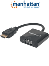 Convertidores de MediosMANHATTAN151467Convertidor HDMI Macho a VGA Hembra con Puerto USB Micro - B Manhattan 151467 - SILYMX